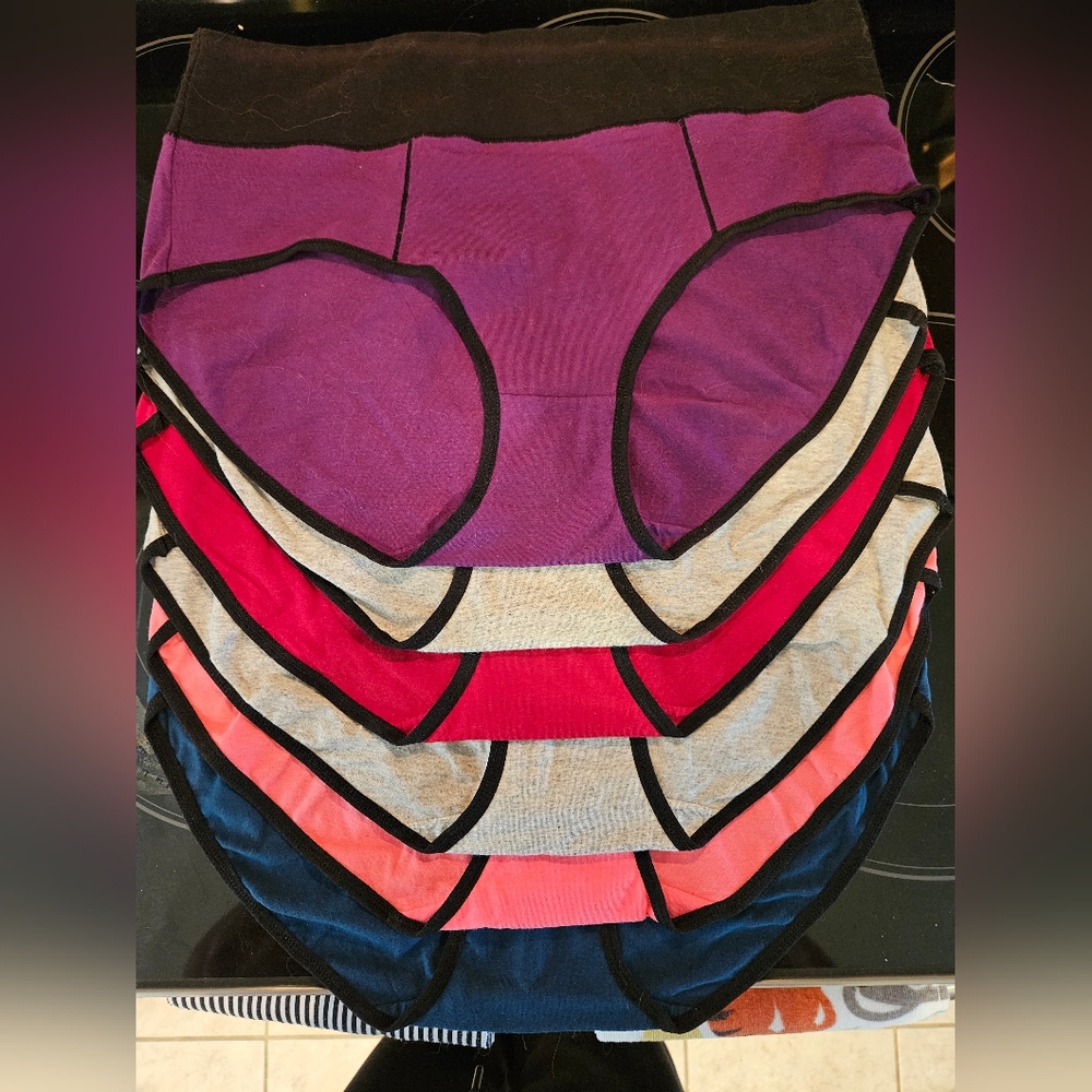 Colorful Women's XL Hipster Panties Set Of 6 NIP